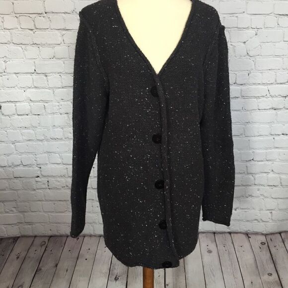 CABELA’S SPECKLED KNIT BUTTON FRONT CARDIG… - Picture 1 of 8